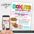 customizable donuts with grownups fundraising flyer for schools